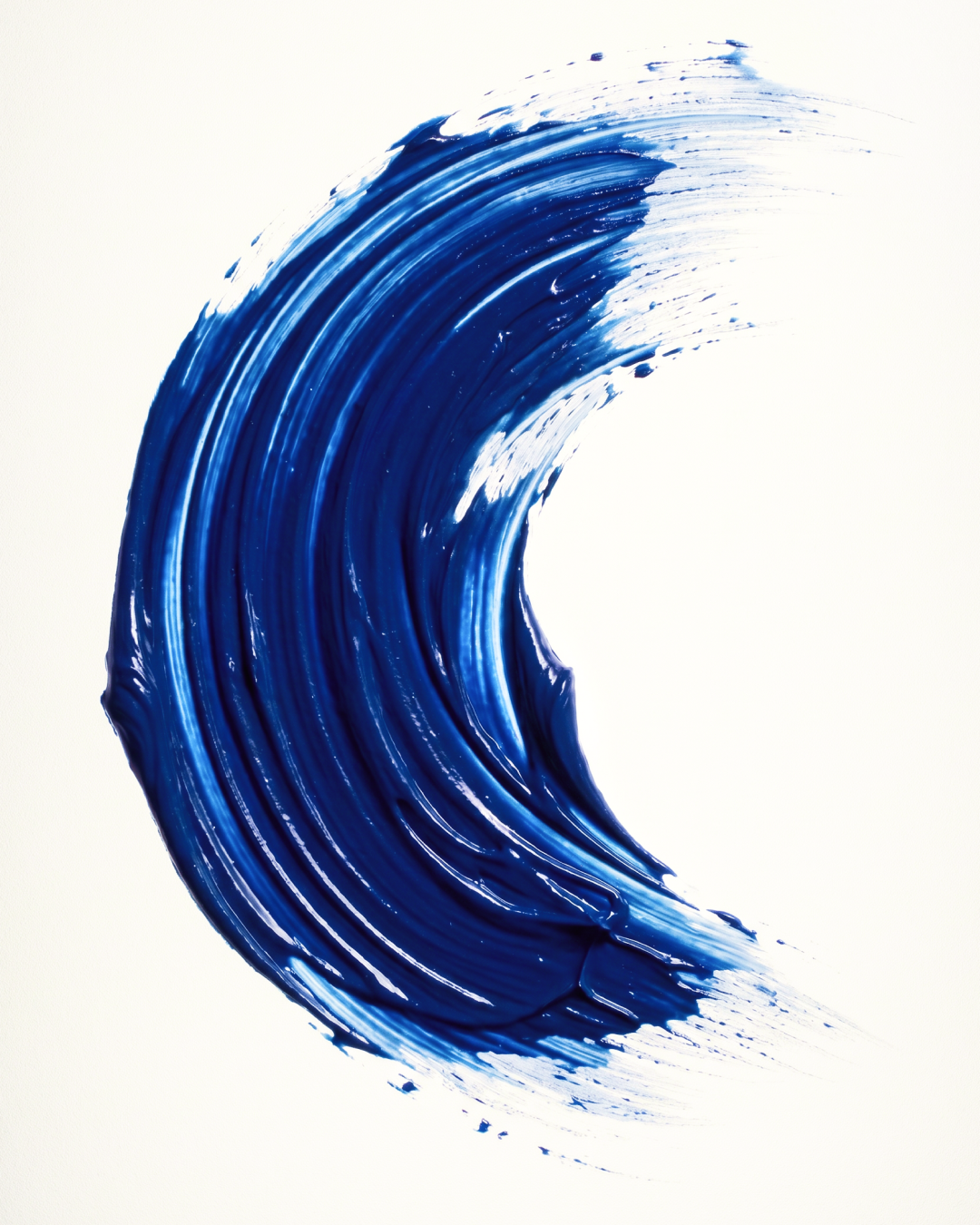 Blue pigment wave swatch