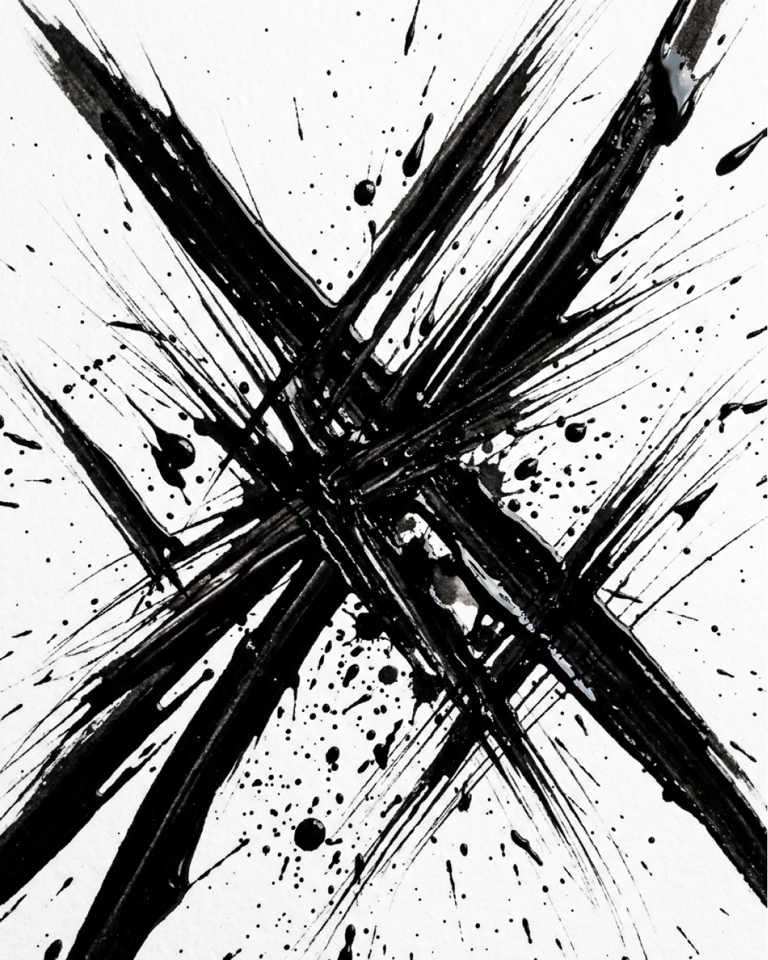 Black ink splash X